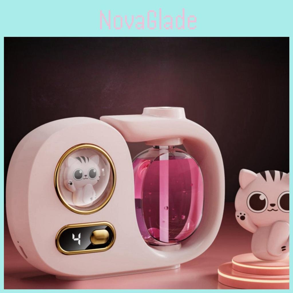 Animal Shape Ultrasonic Humidifier With Rechargeable Waterless Diffuser For Indoor Spaces