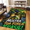 Brazil National Football Team Carpet Rug for Living Room Bedroom Home Sofa Decoration,Kids play Non-slip Floor Mat
