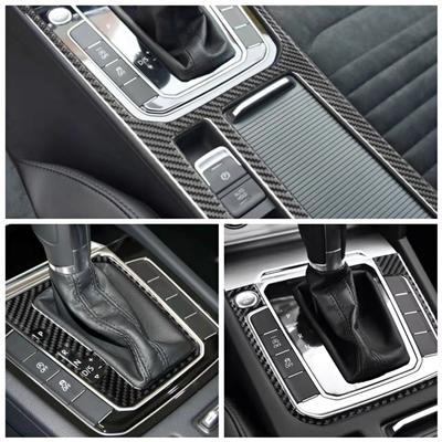 Carbon Fiber Car Inner Decoration Stickers For Volkswagen VW Magotan Arteon 2017- Center Console Cover Trim Car