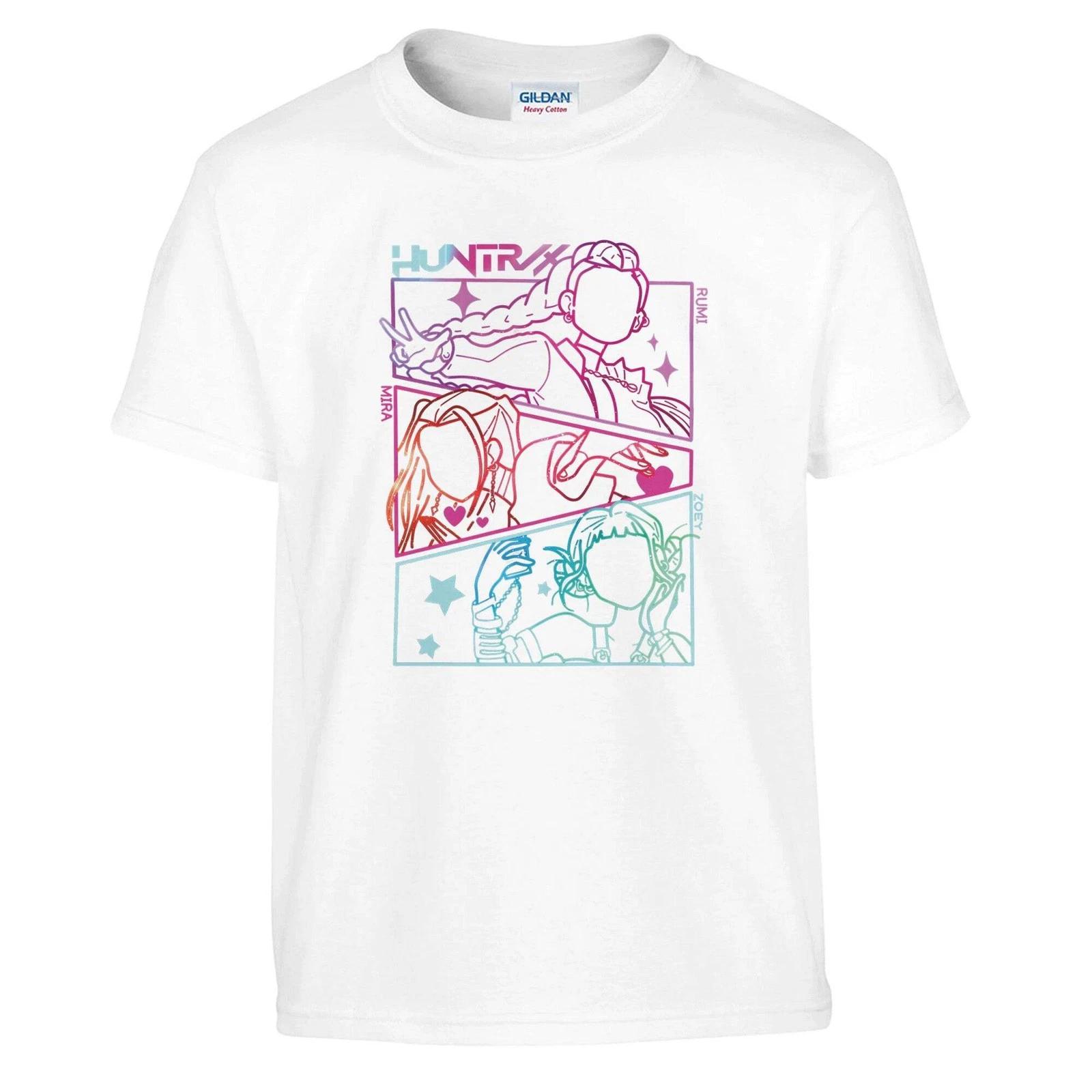 HUNTRIX Kpop Merch T-Shirt | Soft Cotton Tee for Kpop Fans | Trendy Music Fan Gi 2XL