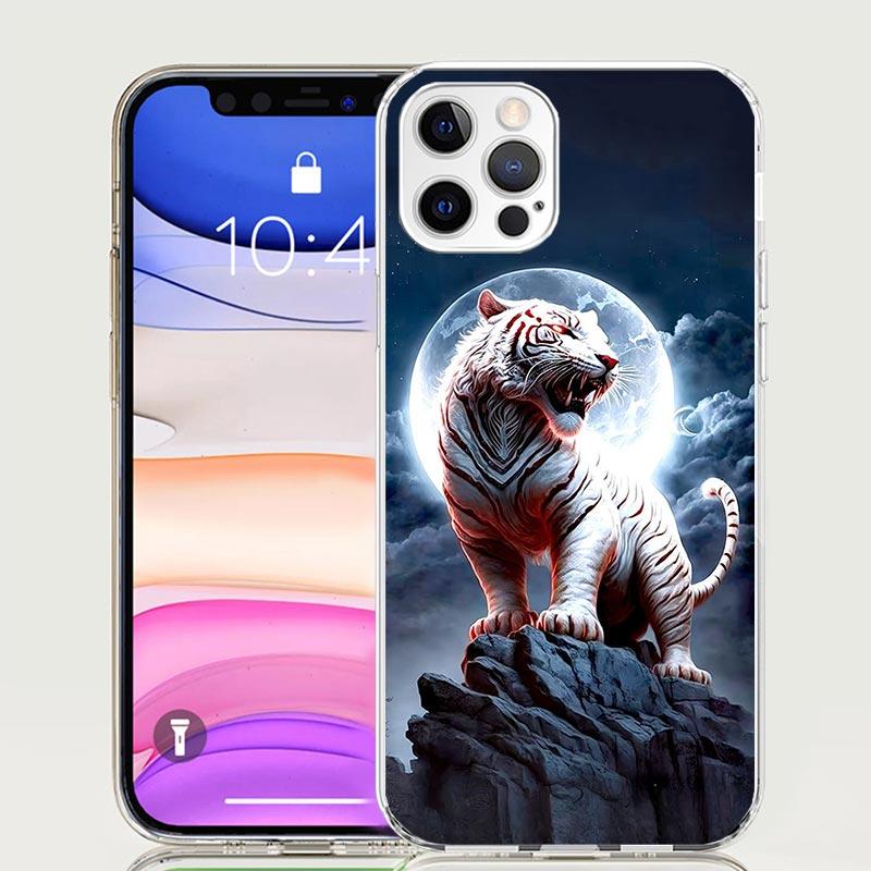 Ferocious Tiger Animal Case Phone Cover for Apple Iphone 16 15 14 13 12 Mini 11 Pro Max 16E X XS XR 7 Plus 8 + SE 2020 Trend Fun