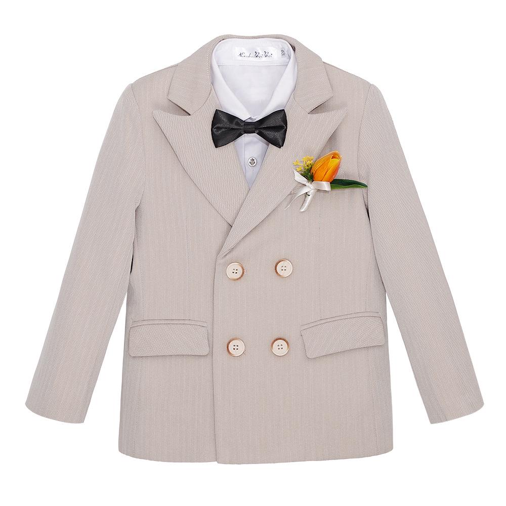 Children's Autumn Formal Wear: British-Style Blazer and Suit Set for Boys, Ideal for Weddings and Performances