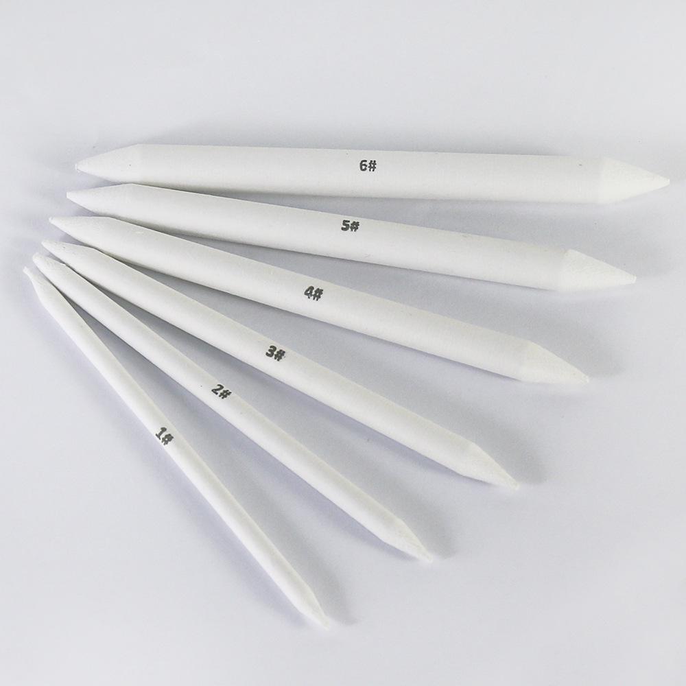 6-Piece Sketch Blending Stumps Set - Macaron Colors for Drawing and Smudging