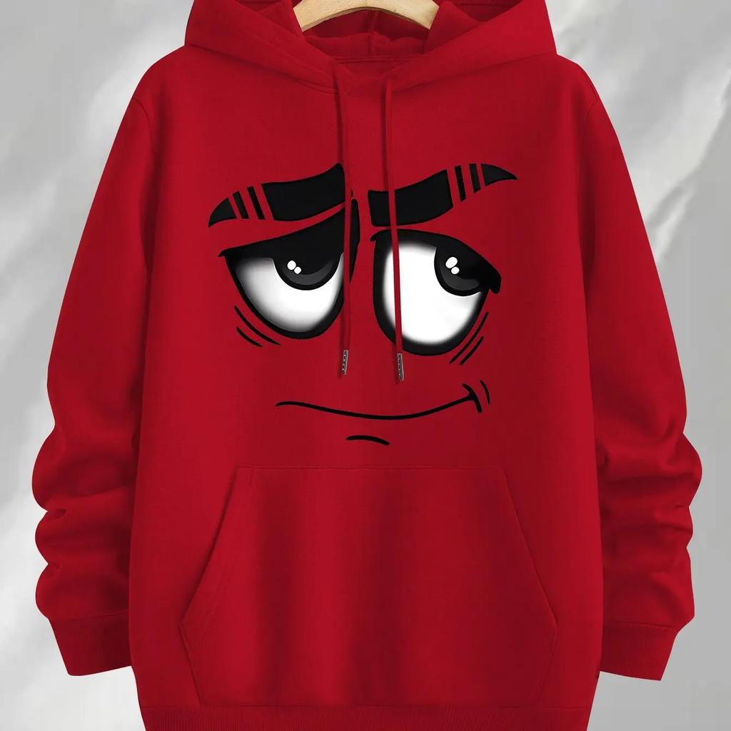 New Autumn/winter Men's and Women's Hoodies, Featuring Cool and Stylish Face Prints, Perfect for Everyday Casual Wear and Fashion.