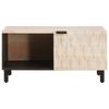 White Coffee Table 80 x 50 x 40 cm Solid Mango Wood