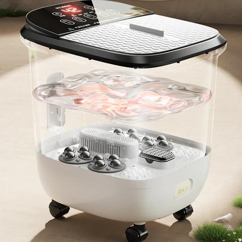 Electric Foot Bath Tub with Calf Massager Automatic Heating Fumigation Basin Constant Temperature for Home Use