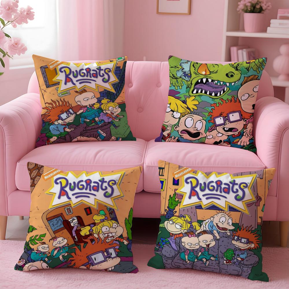 Cartoon R-RugratsS Kissenbezug Bequemer Wende-Kissenbezug Ideal für Auto Sofa Schlafzimmer & Mehr