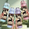 1PC Deer Forest Vintage Tapestry Pattern 750ml Color Plastic Sports Water Bottle Leakproof Flip Straw Lid Suitable for Sports Office Home Use