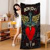 Hot Rock Band B-Bon Jovies Microfiber Blanket Quick Drying Beach Towels Oversized Printing Super Absorbent Pool Towel Blanket