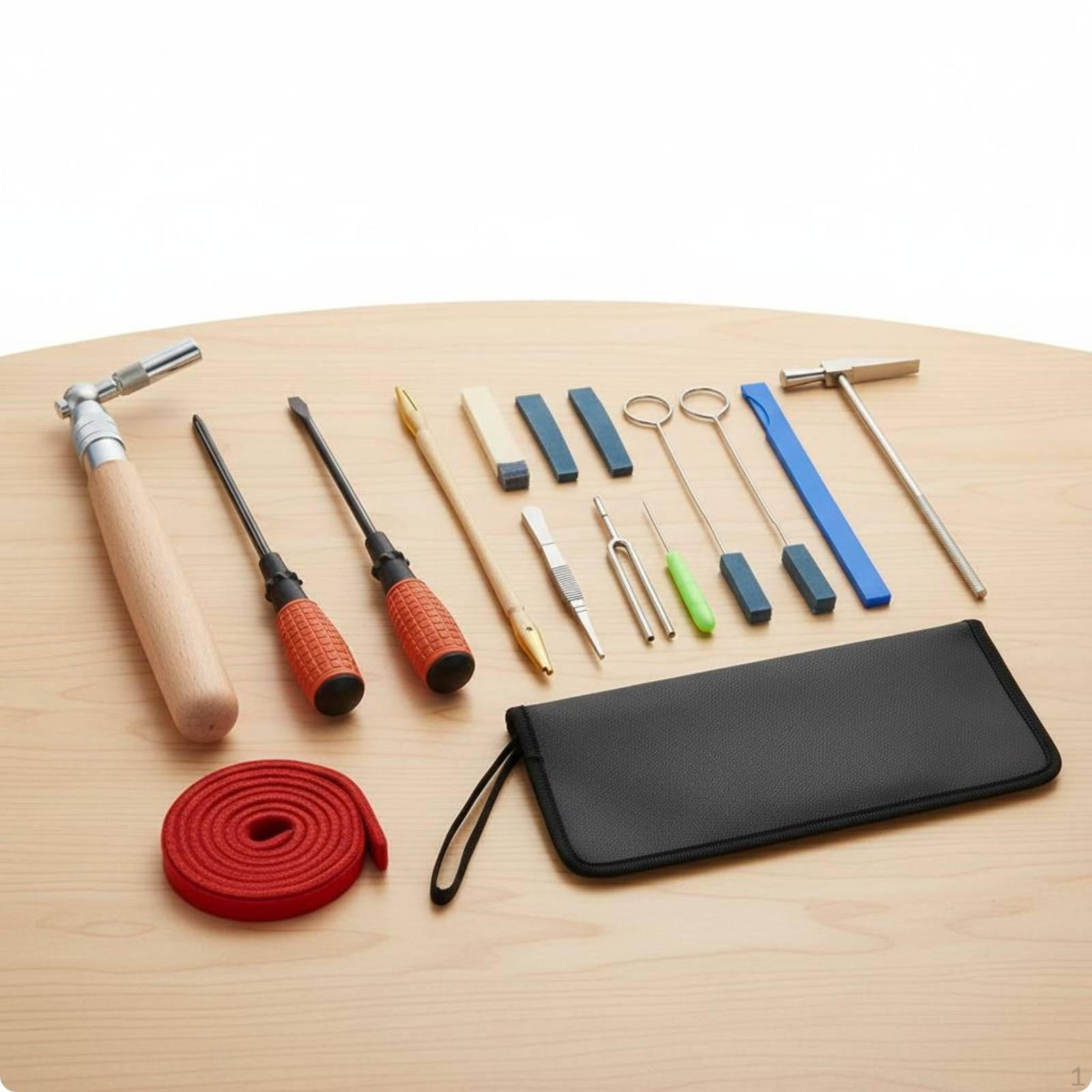 16 Pieces Piano Tuning Tool Set Professional Quality Maintenance Toolkit Portable for Repair