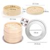 Bamboo Steamer Stainless Steel Steamer Set [Yokohama Steamer] & (2-tiered, 21cm)