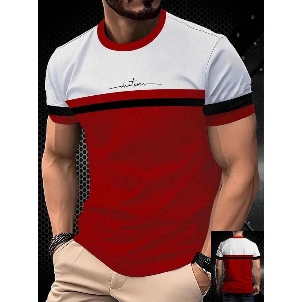 New Summer Trendy English Letter Printed Men's Casual T-shirt
