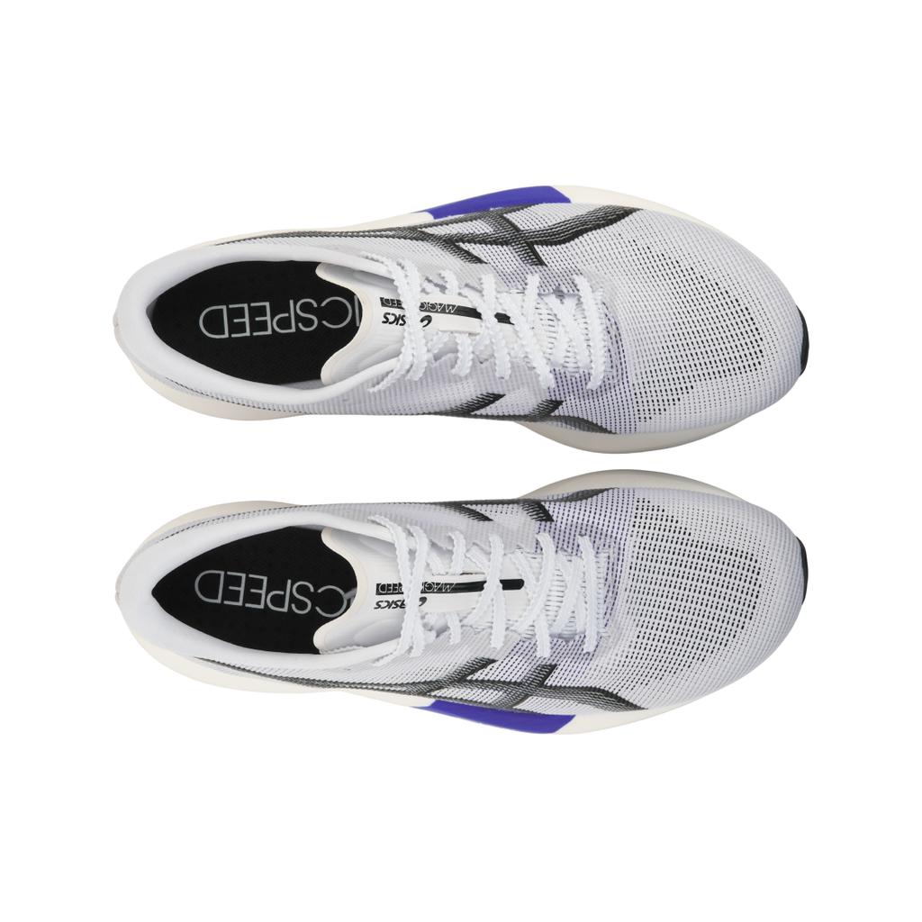 Asics Magic Speed 5 Chaussures de Running Confortables Légères Rebondissantes Sneaker Unisexe Blanc Noir 1013A183-100