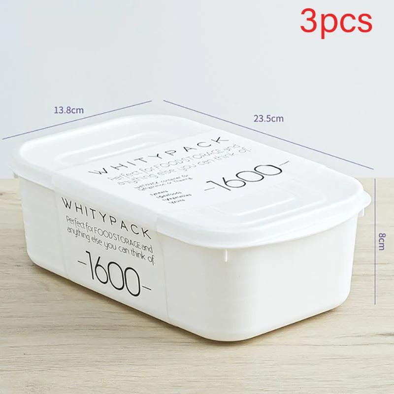 Vita Behållare Fresh Box Köksförvaring Kylskåp Matförvaringsbehållare Köksförvaring Mat Förseglad Köksorganisatör