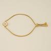 Stainless Steel Shell Clover Letter Bracelet Unique Design Fashionable Wrist Jewelry for Women