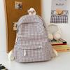 Casual small fresh plaid schoolbag female college student lightweight backpack versatile schoolbag