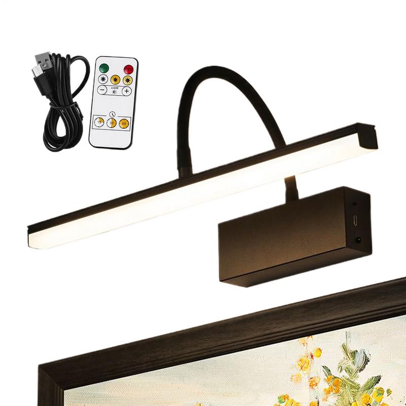 

Lights For Pictures On Wall Rechargeable Art Lights For Wall With Remote Wireless 3 Color Modes Dimmable LED Sconce Lamp With China Mainland