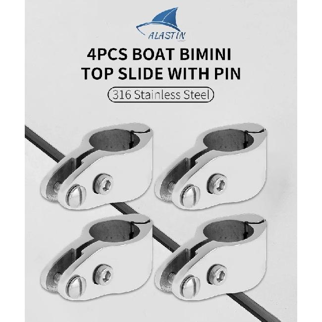4PCS 316 Stainless Steel Boat Jaw Slide Bimini Top Fitting 22mm 25mm 30mm 32mm Marine Hardware Accessories