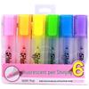 BaoKe 6-Color Fluorescent Candy-Color Highlighter Marker Set for Students