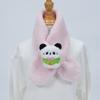 Cute Cartoon Panda Plush Scarf for Kids - Windproof & Thickened Winter Neck Warmer