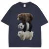 Funny We Bears Realistic Meme Graphic T-shirts Men Women Creativity Novelty T Shirt Oversized Cotton Casual T-shirt
