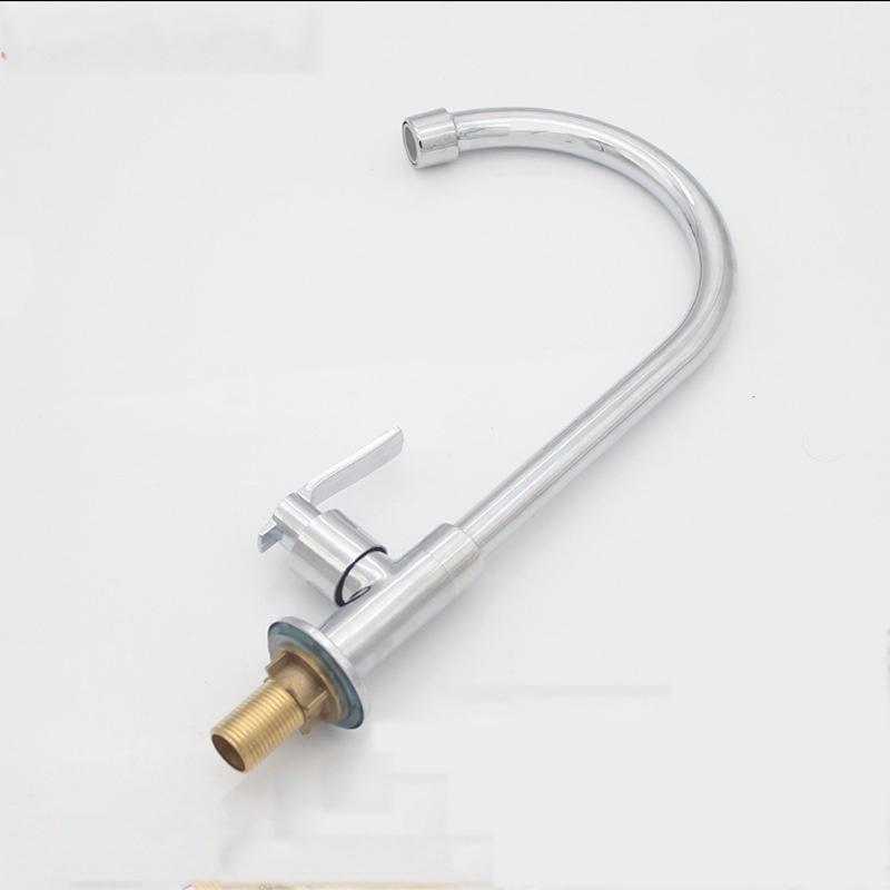 Cold Water Tap Basin Kitchen/Bath Wash Basin Rotate Faucet Chrome Plated 1pcs