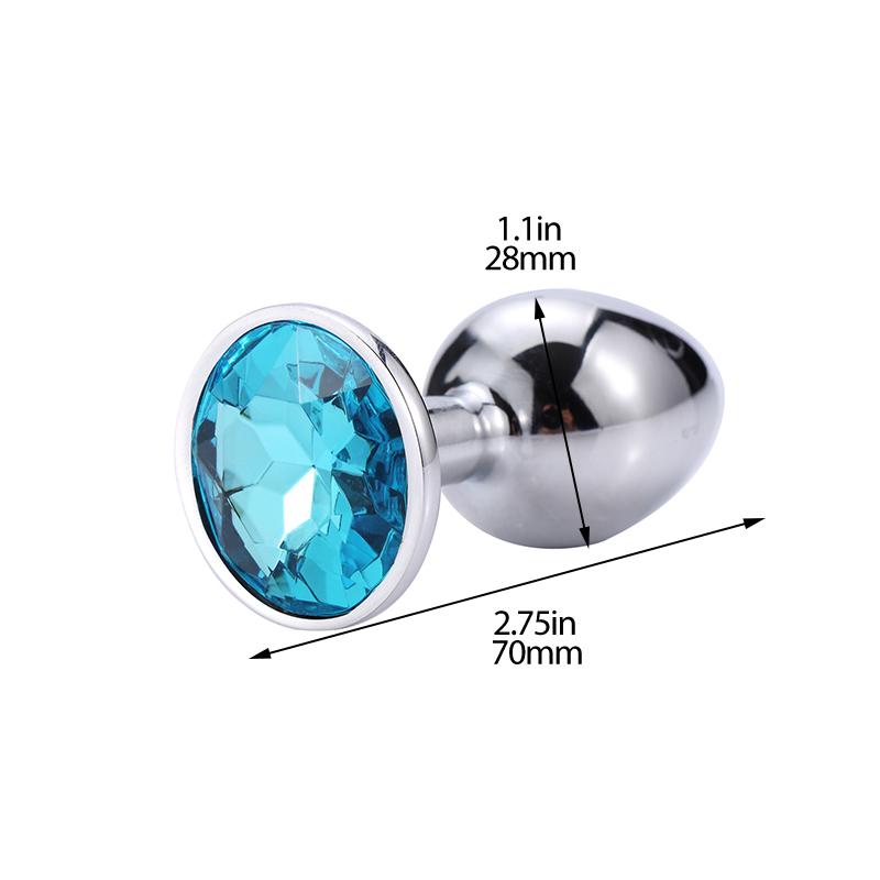Metal Anal Plug Sex Toys Adult Anal Expansion Training Masturbation Woman/Man Ass Round Crystal Jewelry Butt Plug SM Adult