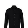 Emporio Armani Solid Color Casual Polo Long Sleeve Shirt Men Shirts Black 6L1C86-1N8JZ-F003
