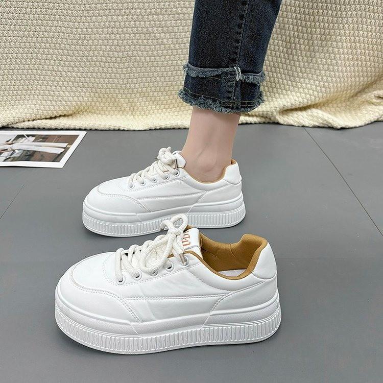 

Japanese white shoes 2025 spring European platform women s shoes new height-increasing casual board shoes versatile student sports shoes 40