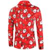 Men's 2022 Christmas One-Button Print Suit: Large Size Three-Piece for New Year