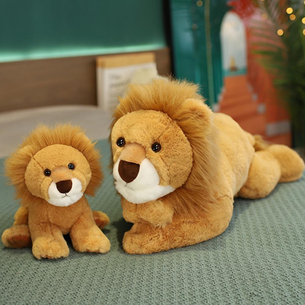 Stylish Lion Plush Doll Adorable Simulation Lion Doll Fully Filled Ornament Stuffed Animal Simulation Lion Doll Ornament