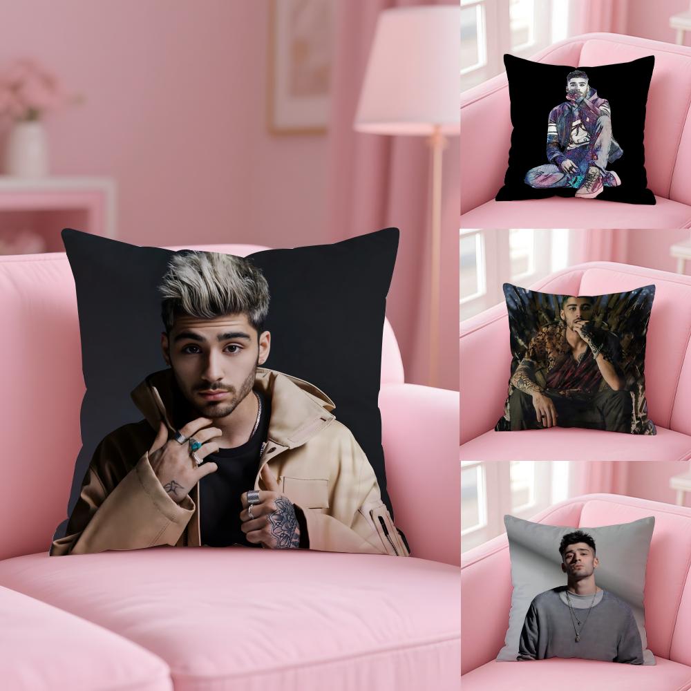 Z-Zayn M-Malik Singer Cushion Cover Plush Fabric Soft Double-Sided Printed Sofa Warm Winter Home Gift Pillow Cover