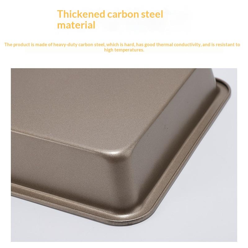 6/8 tum Fyrkantig Bakplåt Non-Stick Kolstål Rostbrödskaka Bröd Baguette Ugn Bakverk Paj Pizza Kakform Bakform