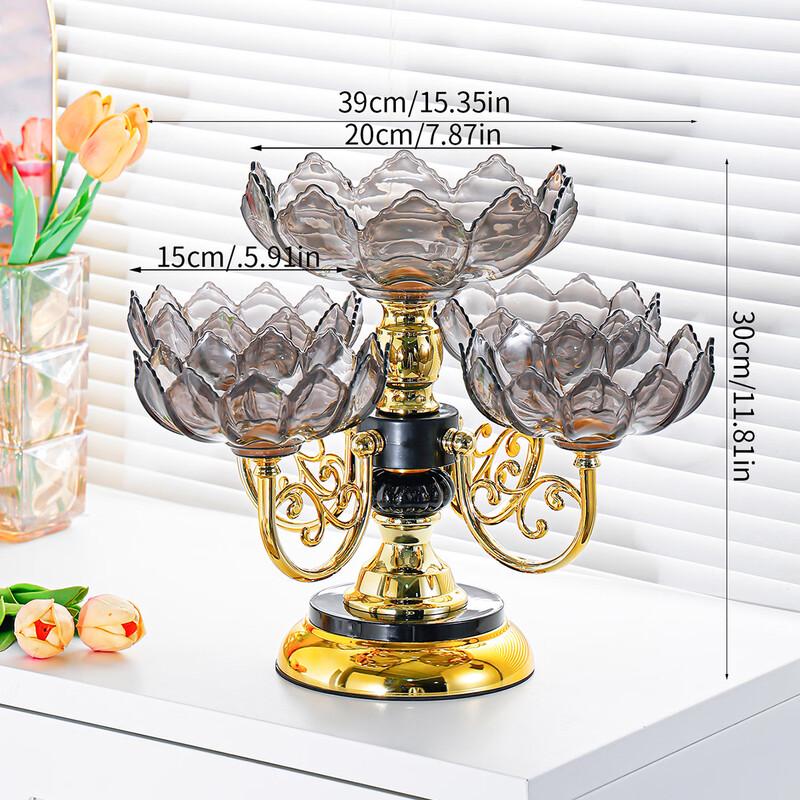 Plato Elegante de Frutas y Snacks de Múltiples Niveles Pabei