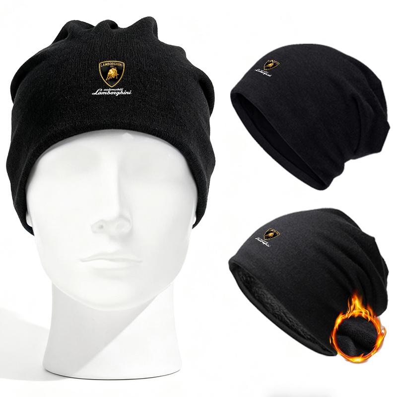 Herren Damen Hip Hop Kappe Unisex Beanie Strickmütze Fleecegefüttert Winddichte Mützen Für Lamborghini Urus Huracan Aventador Premium