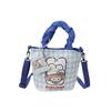 New Shoulder Messenger Bag Style Cute Cartoon Canvas Bag Women's Large-capacity Commuter Bucket Bag