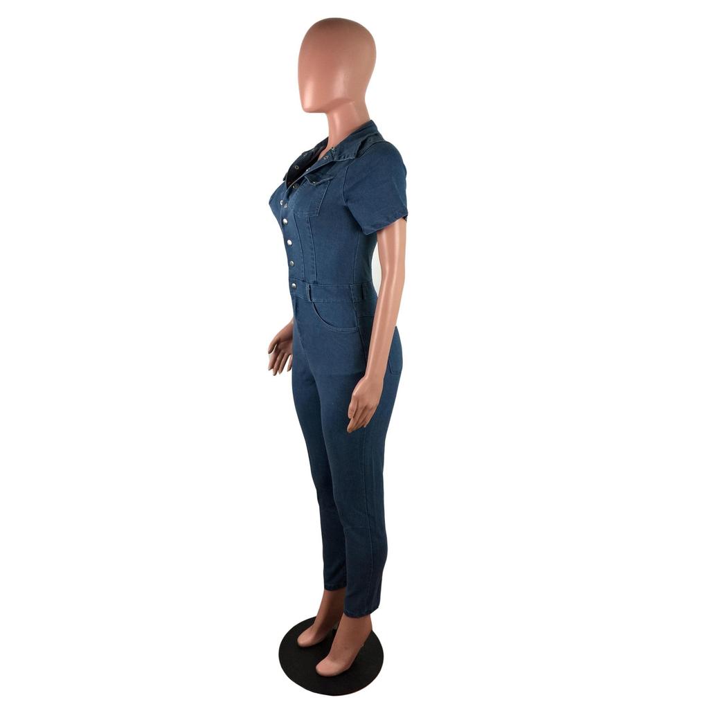 Stylish Sexy Fashion Denim Jumpsuit Available for Sale