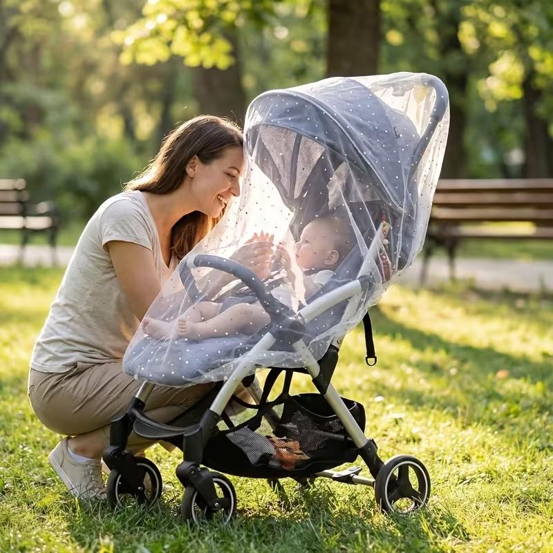 Universal Stroller Mosquito Net Full Coverage Dense Mesh Bug Netting for Baby Carriage Pram Pushchair Insect Outdoor Protection