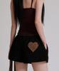 LIKE THE MOST 3-Part Leopard Heart Pocket Applique Training Pants_Black