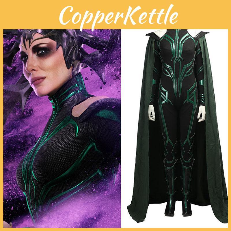 Goddess Of Death Hela Costume Set For Women Thor Ragnarok Cosplay Outfit