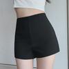 Summer 2023 Women's Black Suit Shorts with Anti-Exposure Safety Design
