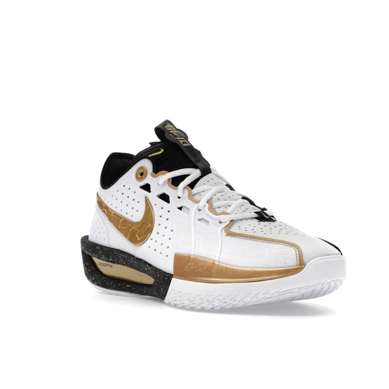 Nike Air Zoom GT Cut 3 CHBL Unisex Sneakers White Black Metallic-Gold HF5702-170