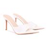 YX Women's 2026 Summer Transparent High Heel Slides - Stiletto Pointed Open Toe with Single Strap