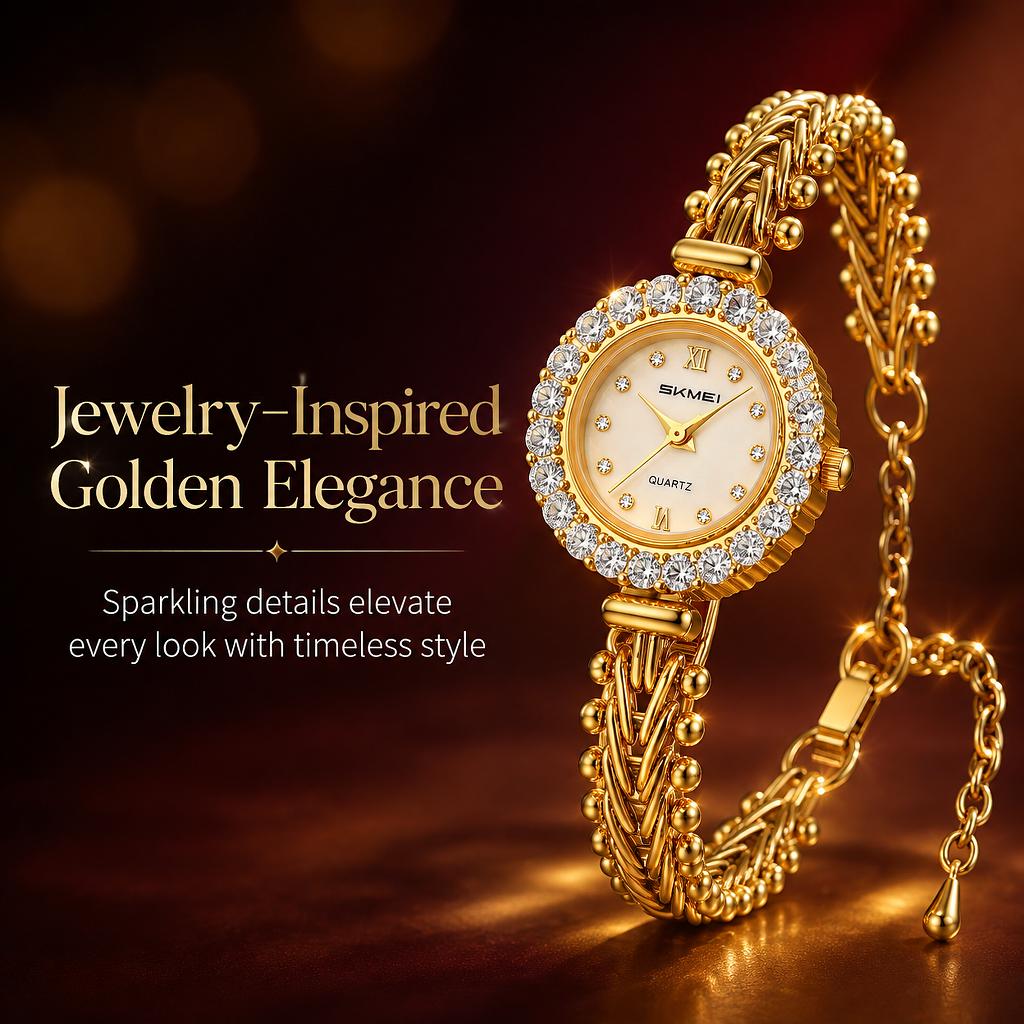 SKMEI 2729 Luxury Women's Quartz Watches Elegant Women Fashion Wristwatch Mujer Regalos 3Bar Waterproof Clock Casual Wear Style