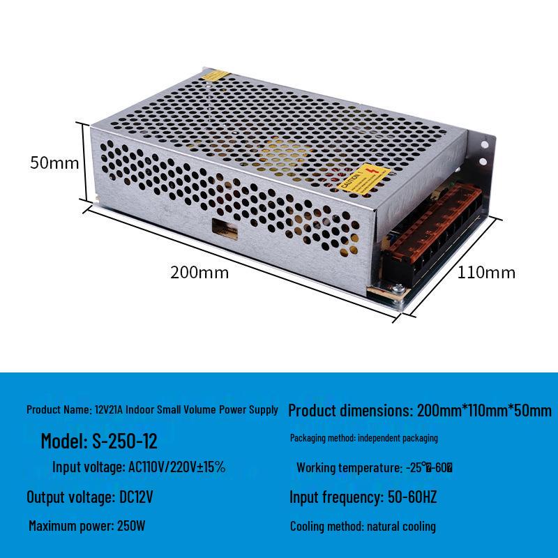 220V To 12V/24V/5V DC Power Supply for LED Strip Lights - 5A/10A/30A, 60W Transformer