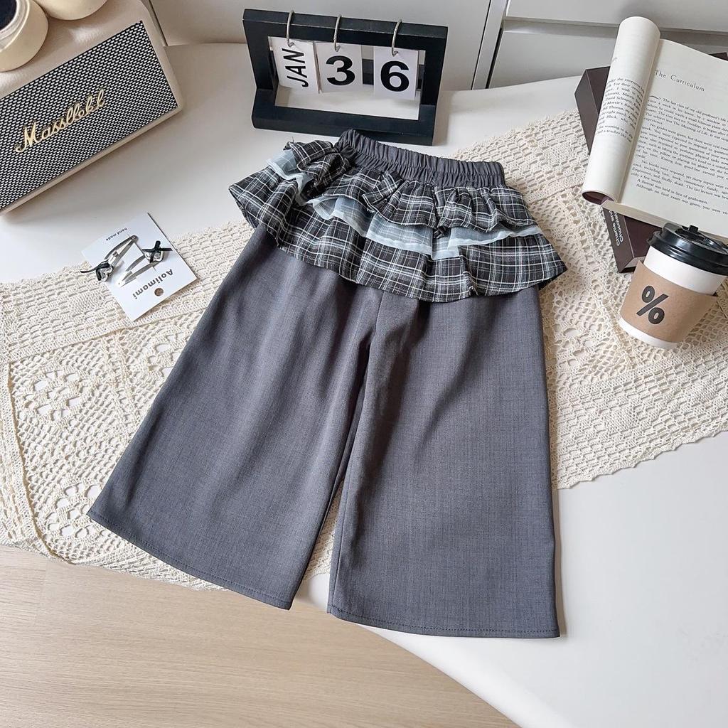 Girls' Korean Style Three-Piece Outfit: Fashionable Vest, Base Shirt & Long Pants for Autumn & Spring (AQB005)