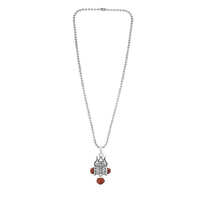 @Mahadev Trishul Damru Rudraksh Bead Pendant UKD722 80% Off