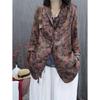 2026 New Women's Retro Print Cotton-Linen Long Sleeve Suit: Stylish, Casual, Versatile