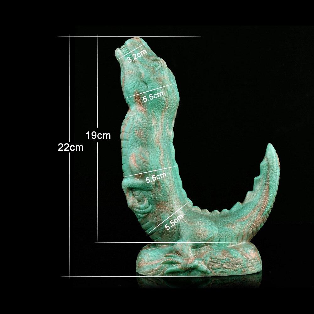 Liquid Silicone Dragon Shape Dildo Anal Plug Adult Anal Sex Toys with Suction Cup Realistic Penis Fisting Slave BDSM