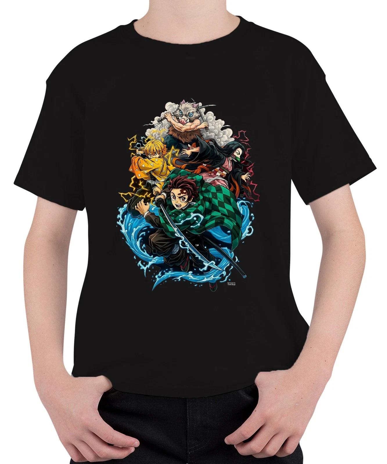 Demon Slayer Kimetsu no Yaiba Tanjiro Nezuko Zenitsu Fan Geschenk Unisex Kinder XXXXL